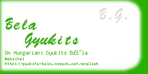 bela gyukits business card